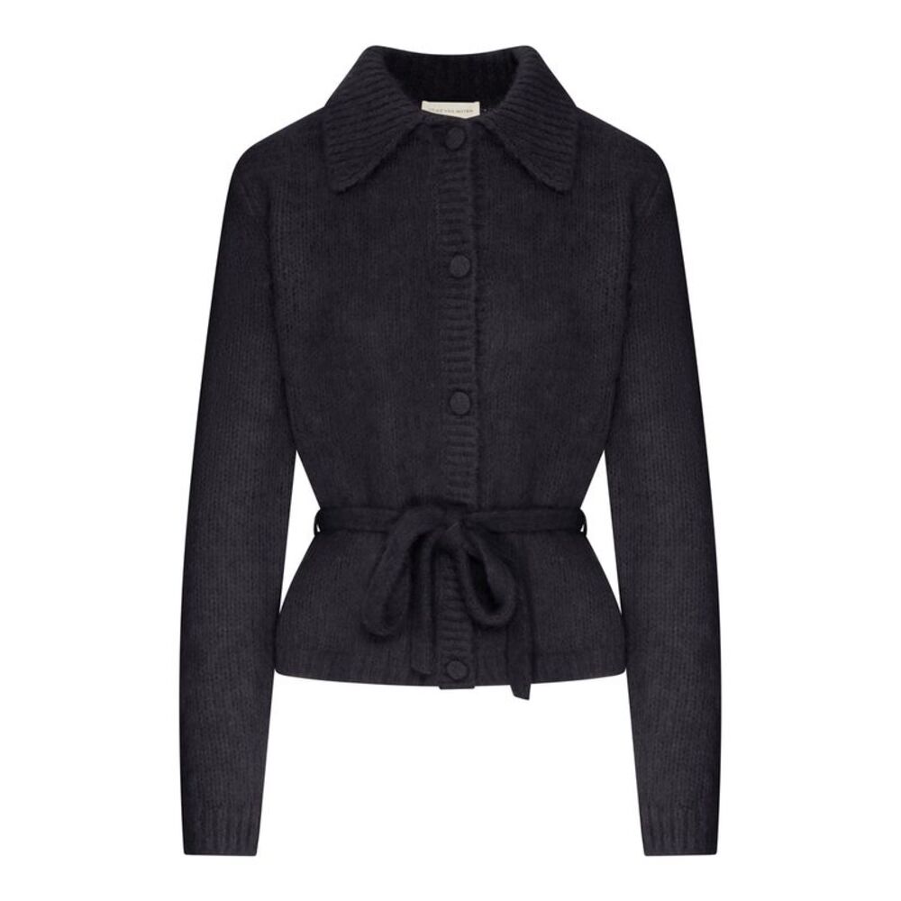 Dries Van Noten Women Wool-Blend Cardigan With Belt